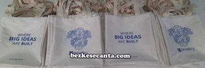 logo baskılı ham bez çanta